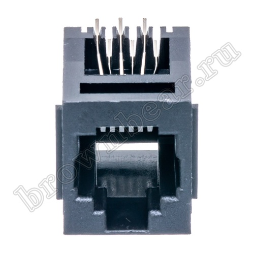 Разъём RJ-12 гнездо на плату, 6P6C, тип 3/1 TJ3/1-6P6C фото 3