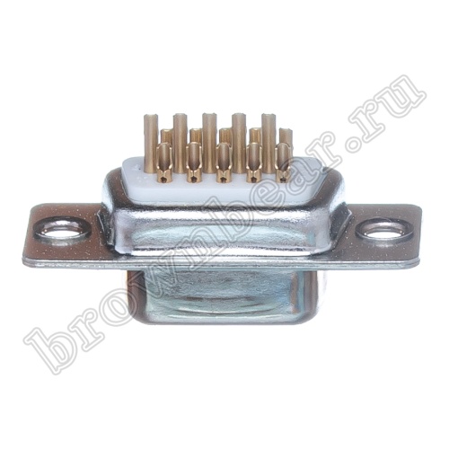 Разъем D-SUB 15 контактов высокой плотности, гнездо на кабель, пайка DHS-15F фото 3