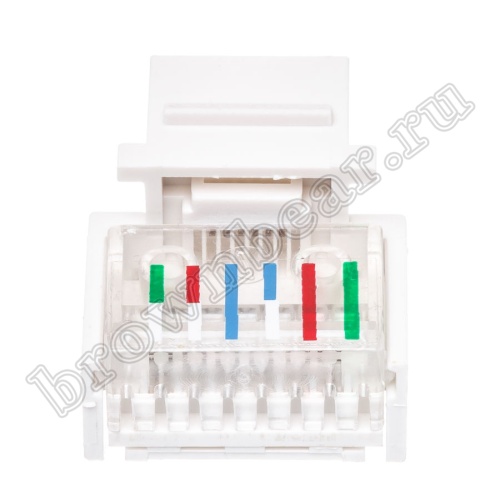 Модуль RJ-12  6P6C, Keystone, белый  фото 5