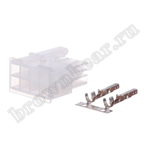 Разъем питания Mini-Fit 8 контактов, гнездо на кабель, шаг 4,2мм MF-8F фото 5