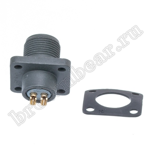 Разъём промышленный круглый MIL-5015 серии MS 2 контакта, вилка на блок фото 4