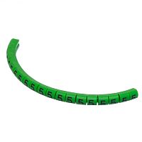 Маркер кабельный цифра 5 (кольцо) для провода d=2.0-3.2 мм, зеленый, упаковка 20 шт.