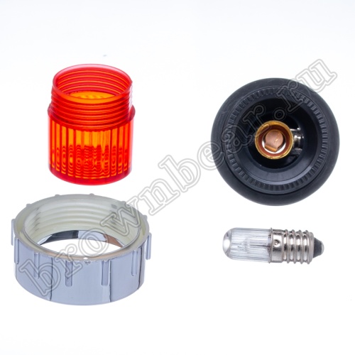 Лампа неоновая индикаторная 220В, d 25 мм, красная фото 5