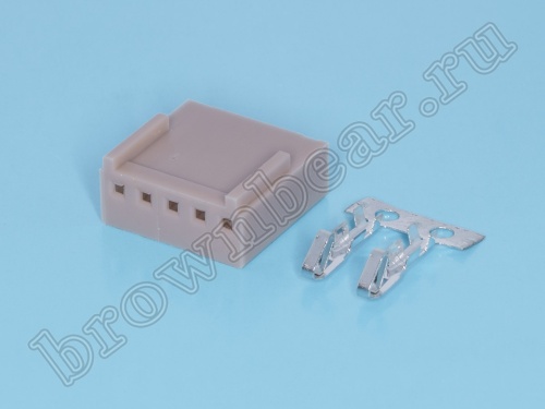 Разъем питания 5 контактов, гнездо на кабель, шаг 2.54 мм HU-5