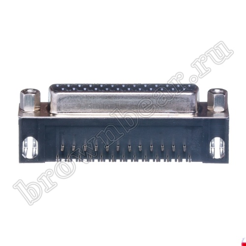 Разъем D-SUB  25 контактов, гнездо на плату, прямой угол  7.2мм, тип 2 DRB-25FA фото 7