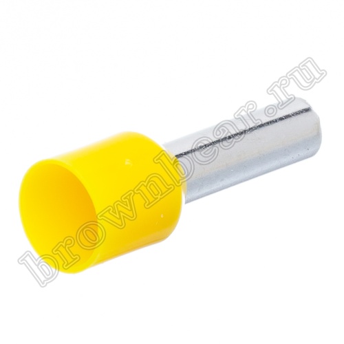 Кабельный наконечник штыревой втулочный изолированный НШВИ 12 мм, под опрессовку на провод 6.0 мм², упаковка 100шт. TIC-6.0-12 фото 5