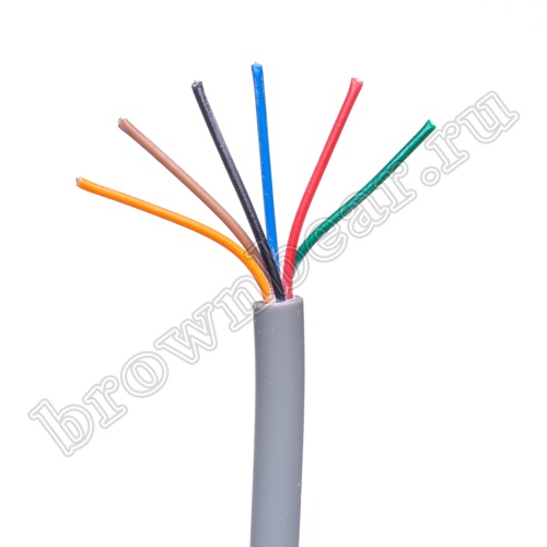 Кабель сигнальный коммуникационный 6 проводов, 26AWG, бухта 50м, неэкранированный, серый SIN YU