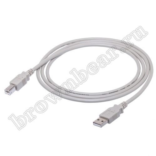 Кабель интерфейсный USB, type А - type В, вилка - вилка, 1.5 метра