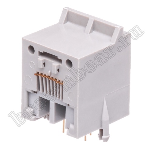 Разъём RJ-45 гнездо на плату, 8P8C, тип 8 TJ8-8P8C фото 7