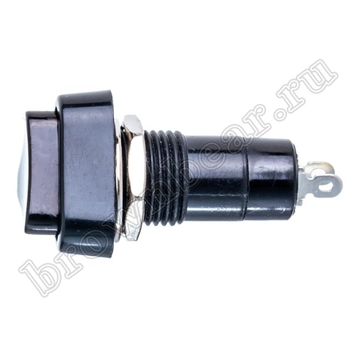 Кнопка с фиксацией, треугольная на блок, НР, 220В, черная PSW-6FC-B фото 2