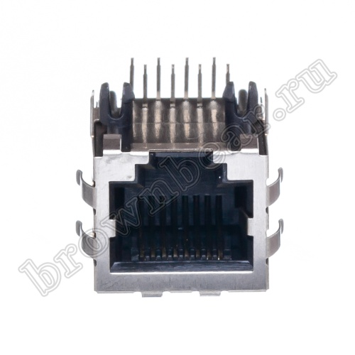 Разъём RJ-45 гнездо на плату, 8P8C, тип 16, экранированный TJ16S-8P8C фото 2