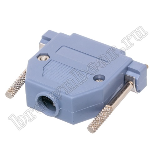 Корпус разъема D-SUB  25 контактов с удлиненными винтами, серый DPT-25C-G фото 4