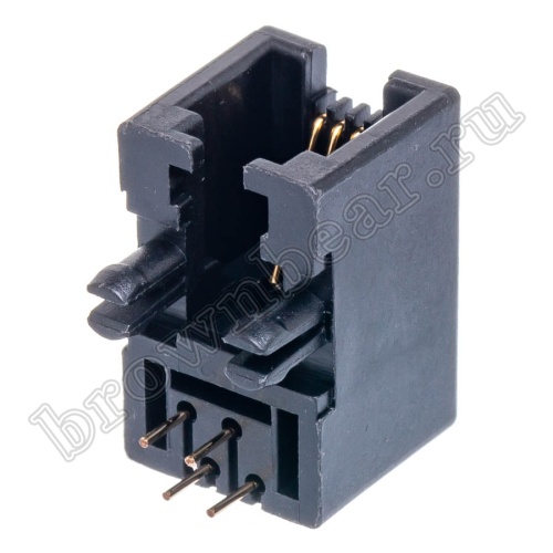 Разъем RJ-10 гнездо на плату, 4P4C, тип 4/1 TJ4-4P4C фото 6