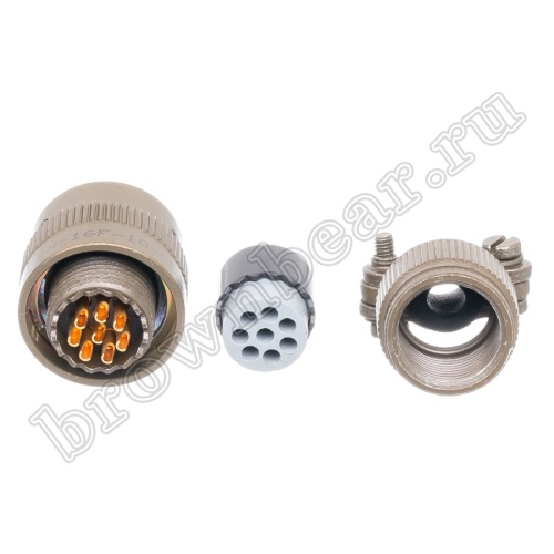 Разъём Amphenol серии 62IN, 8 контактов, вилка на кабель, тип 10,  байонетный 62IN-16F-10-8P фото 3