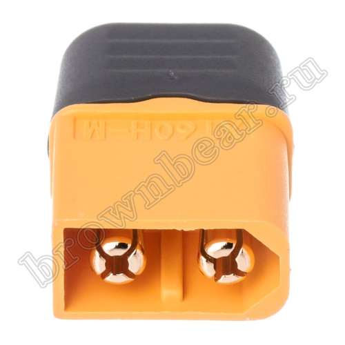 Разъем питания XT60 для АКБ, 2 контакта, штекер на кабель с кожухом XT60H-M.G.Y фото 6