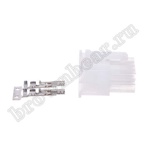 Разъем питания Mini-Fit 8 контактов, гнездо на кабель, шаг 4,2мм MF-8F фото 3