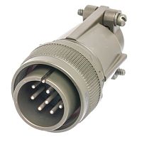 Разъём Amphenol серии MS, 10 контактов, вилка на кабель, тип 18, резьбовой MS3106E-18-1P