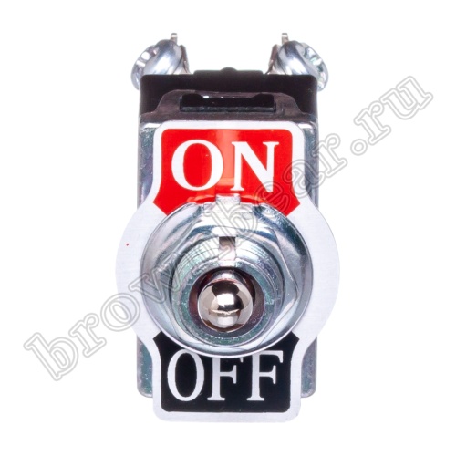 Тумблер двухполюсный, 4 контакта (on-off), на панель, с гайкой, DPDT фото 5
