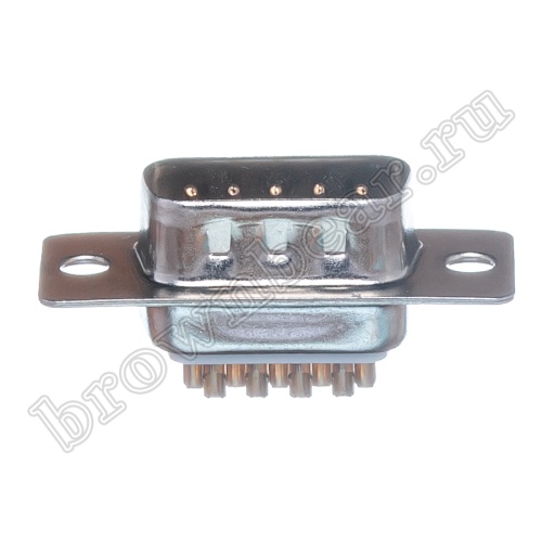 Разъем D-SUB   9 контактов, вилка на кабель, пайка, тип 2 DB-9M фото 7