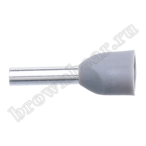 Кабельный наконечник штыревой втулочный изолированный НШВИ2 8 мм, под опрессовку на провод 0.75 мм², упаковка 100шт. TIC2-0.75-8 фото 3
