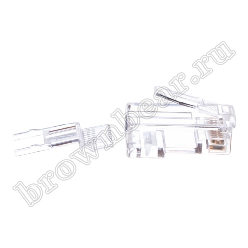 Разъём RJ-45 (8P8C) со вставкой 3 зубца, вилка под витую пару TP5-8P8C фото 3