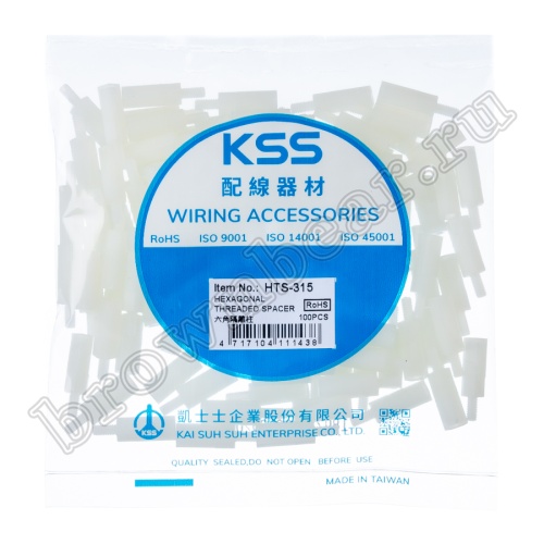 Шестигранная стойка пластиковая для печатных плат, нейлоновая, кратно 100 шт. HTS-315 фото 6