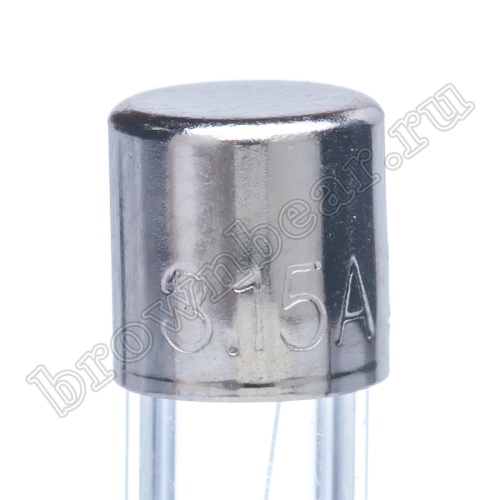 Предохранитель 5х20 мм, цилиндрический, стеклянный, быстрый, 3.15А/250В (GFE) фото 6