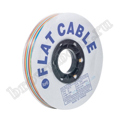 Кабель плоский, шлейф 16 проводников, шаг 1.27 мм, цветной фото 3