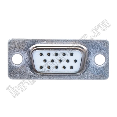 Разъем D-SUB 15 контактов высокой плотности, гнездо на кабель, пайка DHS-15F фото 6