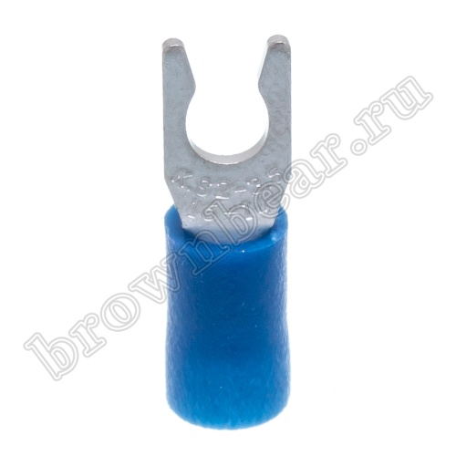 Клемма вилочная обжимная тип "U" 3.7 мм на провод 1.5 - 2.5 мм² с защелкой, изолированная, кратно 100шт. TYLI-2-3 фото 5