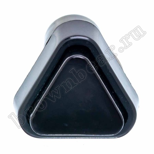 Кнопка с фиксацией, треугольная на блок, НР, 220В, черная PSW-6FC-B фото 3