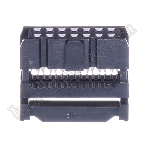 Разъем IDC 2х7 розетка на плоский кабель, шаг 2.54мм IDC-14 фото 4