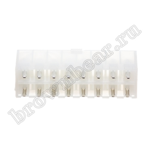 Разъем питания Mini-Fit 16 контактов, вилка на плату, шаг 4,2мм MF-16MA фото 4