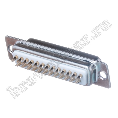 Разъем D-SUB 25 контактов, гнездо на кабель, пайка DB-25F фото 2