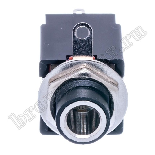 Разъём 6.35мм гнездо Jack 1/4" на приборный блок, стерео, 6 контактов AUB-23 фото 4