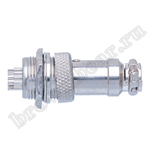 Разъем GX16 (M16) 7 контактов, розетка на кабель + вилка на блок, комплект AC-M16-7 фото 6