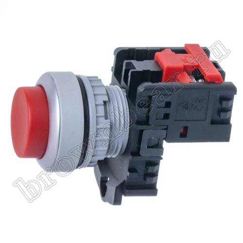 Кнопка управления выступающая, без фиксации, d 30 мм, НЗ, красная TN2BLR-1B фото 2