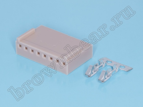 Разъем питания 8 контактов, гнездо на кабель, шаг 2.54 мм HU-8