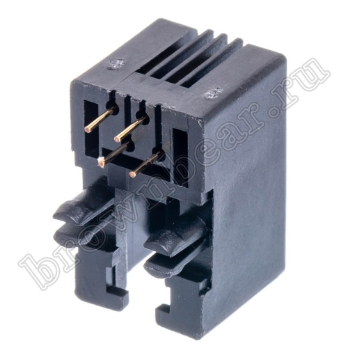 Разъем RJ-10 гнездо на плату, 4P4C, тип 4/1 TJ4-4P4C фото 7