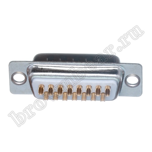 Разъем D-SUB  15 контактов, вилка на кабель, пайка, тип 2 DB-15M фото 3
