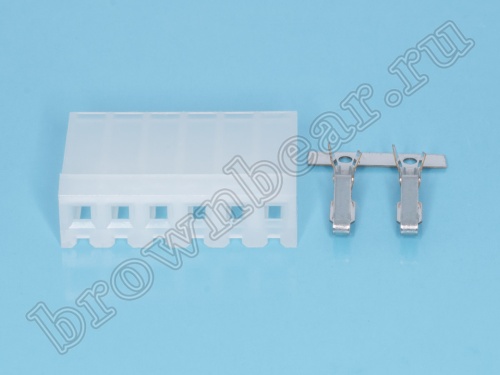 Разъем питания 6 контактов, гнездо на кабель, шаг 3.96 мм PHU-6 фото 4