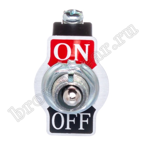 Тумблер однополюсный, 2 контакта (on-off), на панель, с гайкой, SPDT фото 2