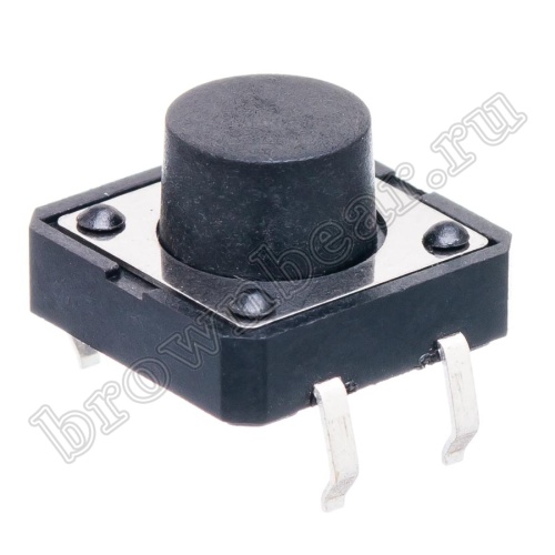 Кнопка тактовая 12x12 мм, h=7.5 мм, 4 контакта SWT-5-75