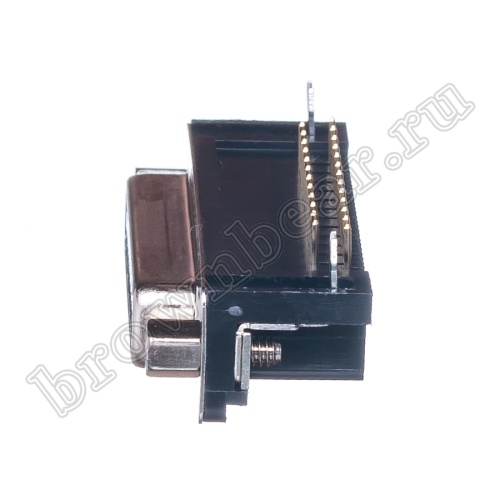 Разъем D-SUB 25 контактов, гнездо на плату, прямой угол  9.4мм DRB-25FB фото 4