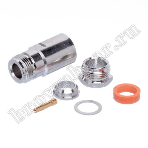 Разъем N гнездо на кабель RG-8,213, пайка N-S8J фото 2