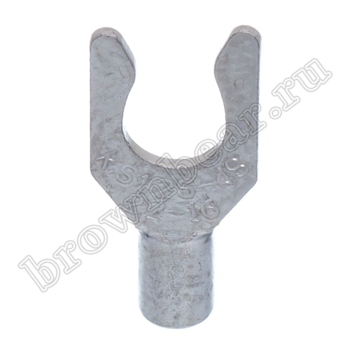 Клемма вилочная обжимная тип "U" 4.3 мм на провод 0.5 - 1.5 мм² с защелкой, неизолированная, кратно 100шт. TYL-1.25-4 фото 4