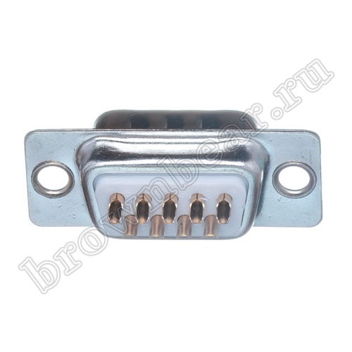 Разъем D-SUB   9 контактов, вилка на кабель, пайка, тип 2 DB-9M фото 4