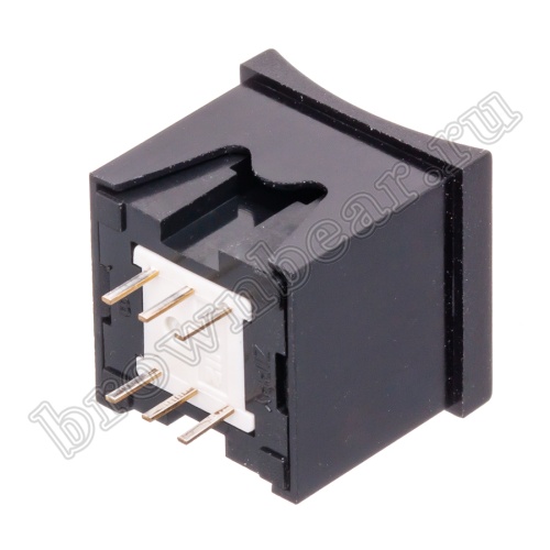 Кнопка мини без фиксации, зеленая в черном корпусе PSM2-0-E-B   фото 5