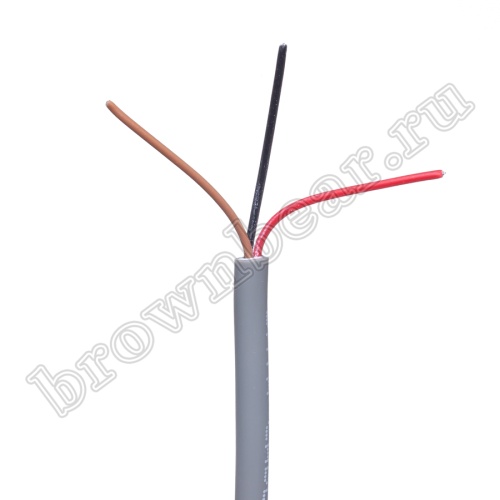 Кабель сигнальный коммуникационный 3 провода, 26AWG, бухта 50м, неэкранированный, серый SIN YU
