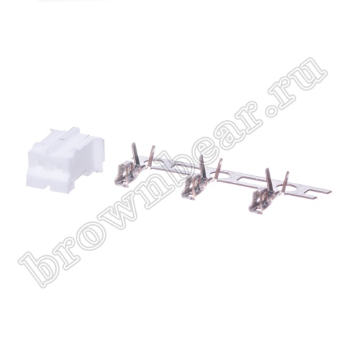 Разъем питания 2 контакта, гнездо на кабель, шаг 2.0 мм MU-2F